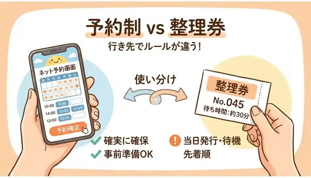 予約制 vs 整理券