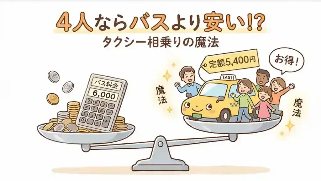 4人ならバスより安い!?