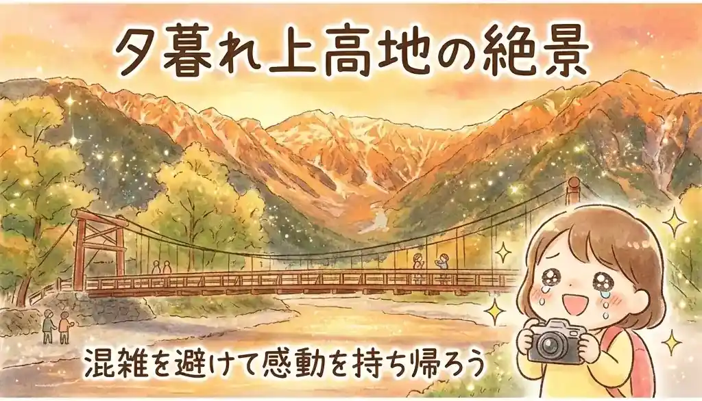 夕暮れ上高地の絶景