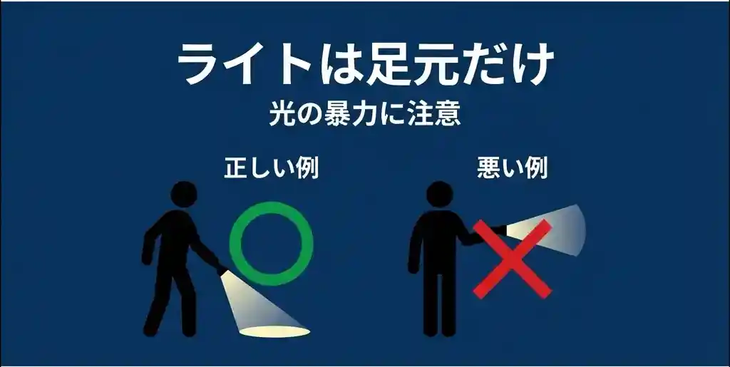 ライトのマナー比較図