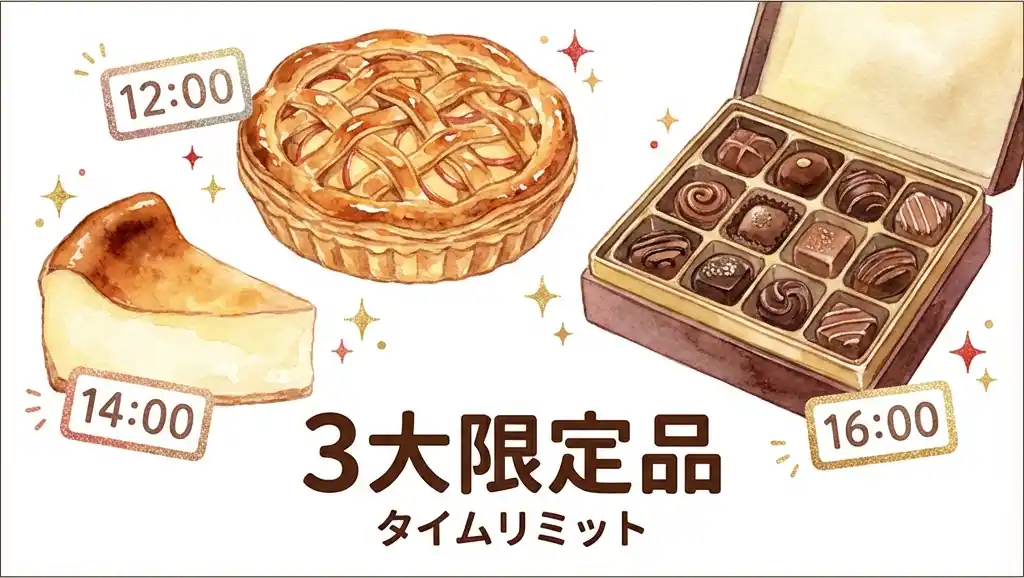 3大限定品：タイムリミット