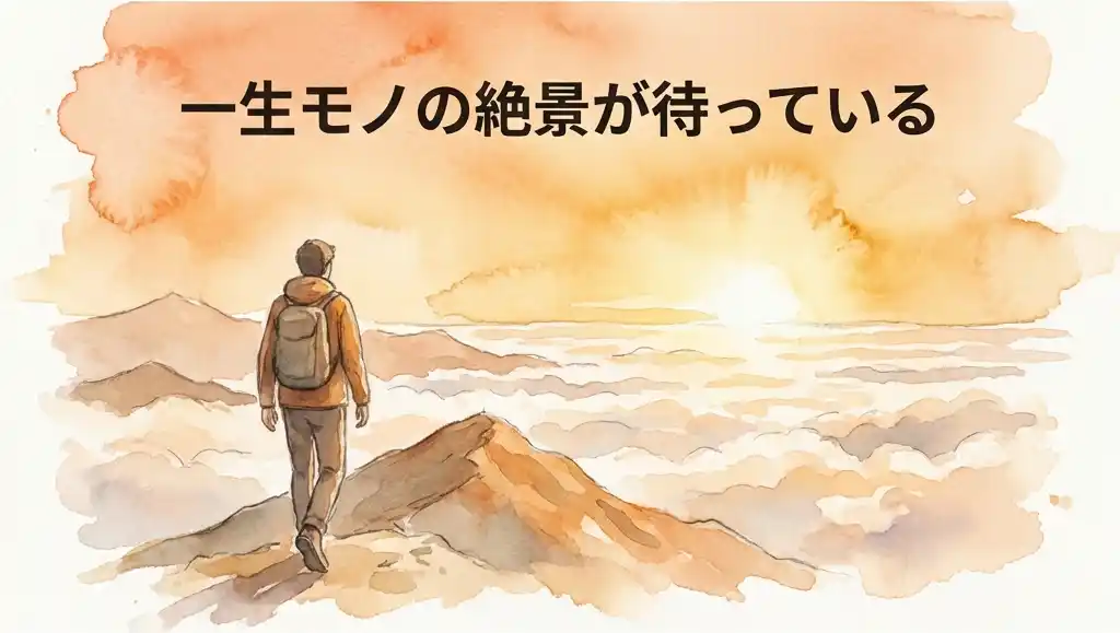 まとめのイメージ図: 一生モノの絶景が待っている