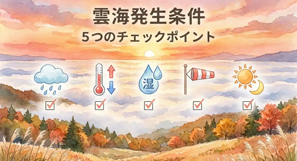 美ヶ原高原で雲海が見られる時期と発生条件