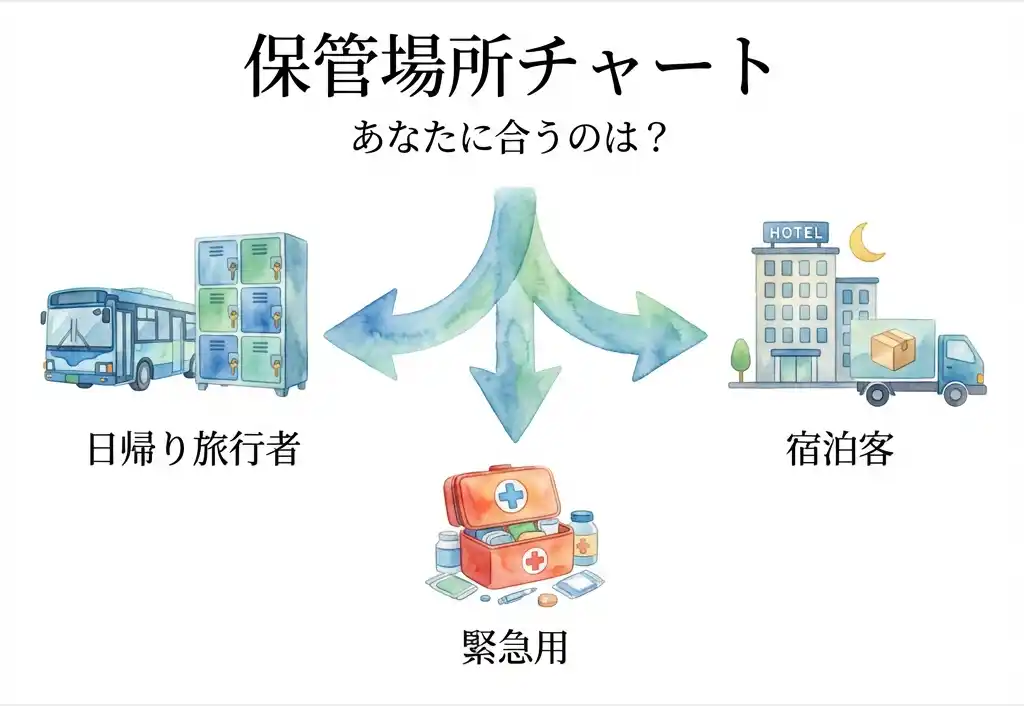 保管場所チャート: あなたに合うのは？