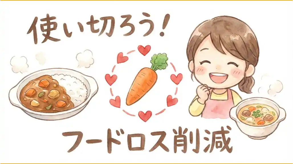 使い切ろう!フードロス削減のイメージ図